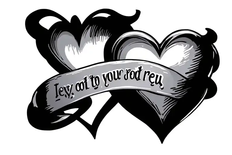 Heart Bracelet Phrase With Text