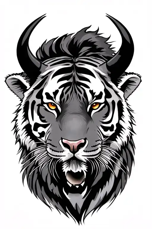Ox And Tiger Head