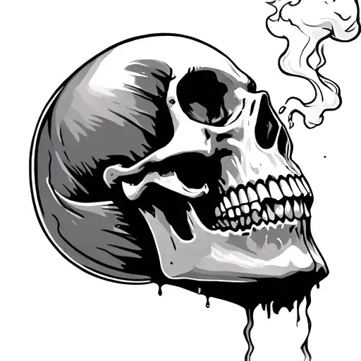 Skull Smokes Crack
