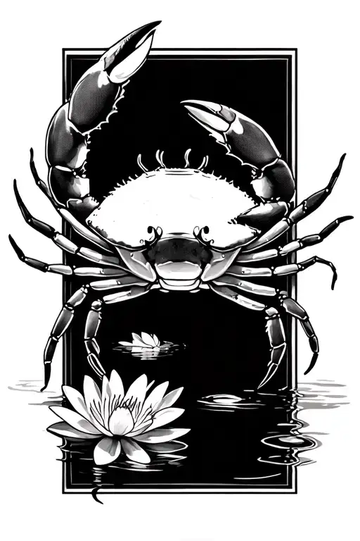 Crab And Water Lily