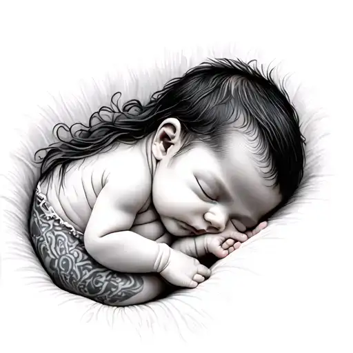 Newborn Baby Girl Sleeping