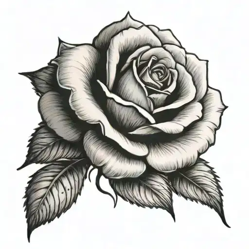 Single Rose With Name In Stem