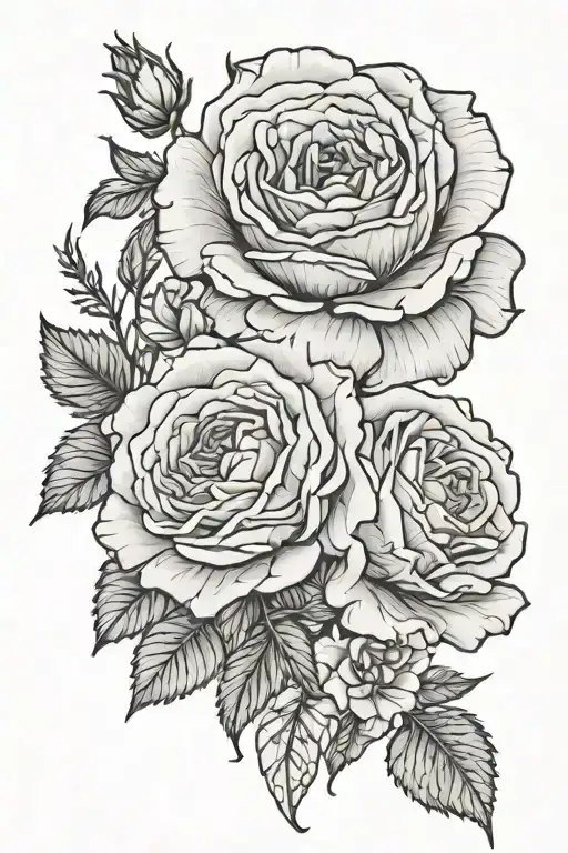 Rose And Carnation Flower