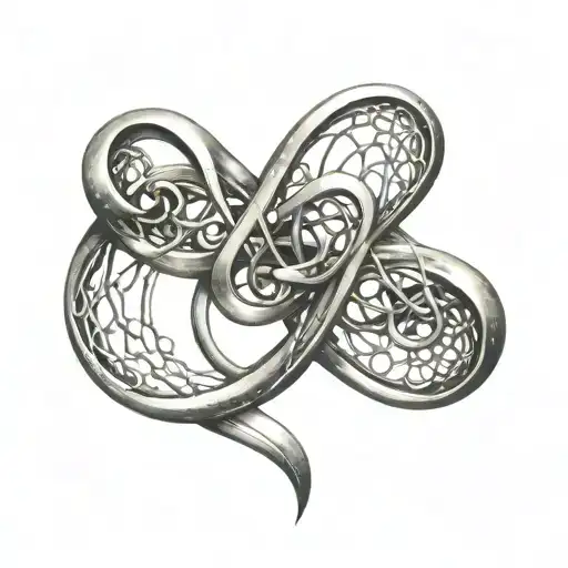 Infinity Symbol Also Representing Dna Strands Symbolizing Individuality