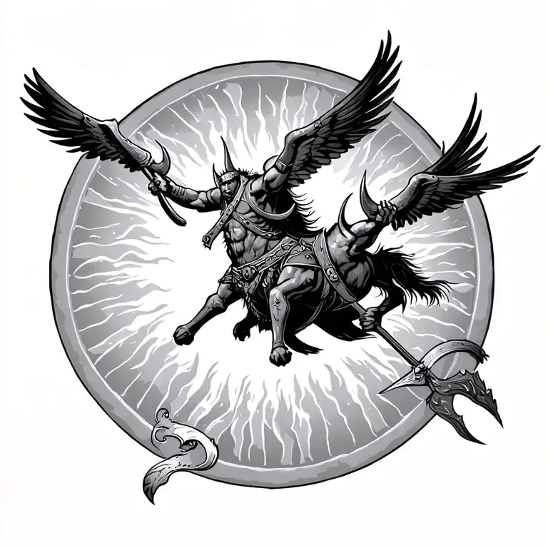 Viking Valkies Flying Towards The Sun