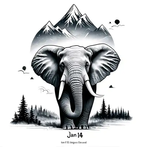 Mountains And Elephant And Also My Love For Travelling With My Birth Sign Of Jan 14