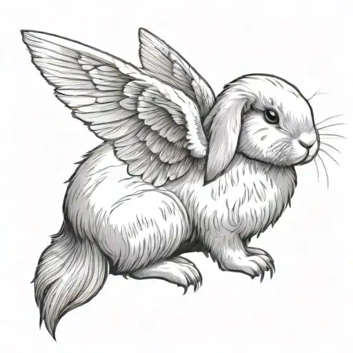 Holland Lop With Wings A Feather