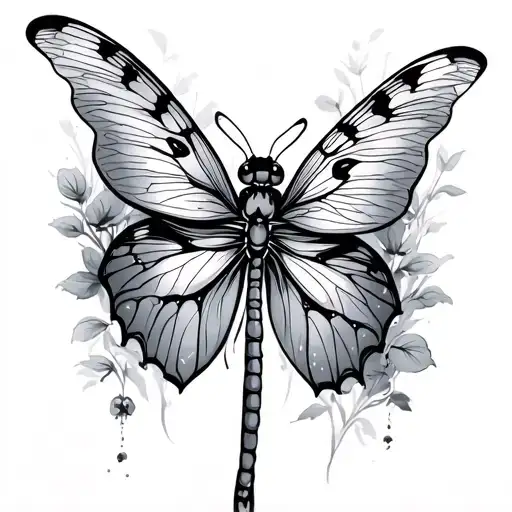 Dragonfly And Butterfly