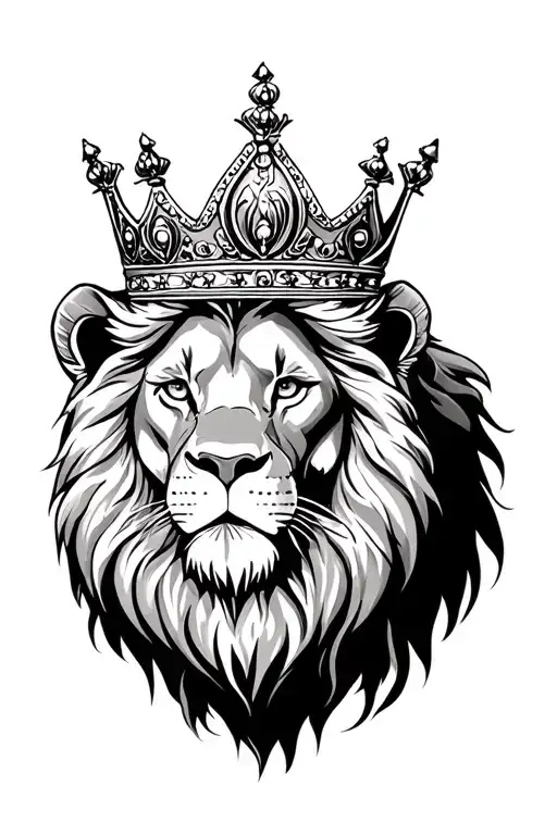 Lion Wearing A Crown