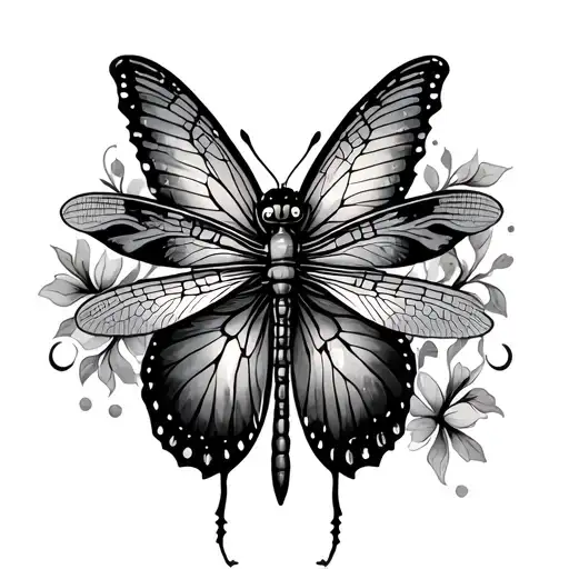 Dragonfly And Butterfly