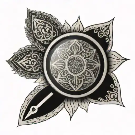 Mandala With Christian Saint Benedict Medal