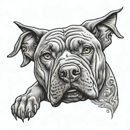 Zeus With A Pit Bull