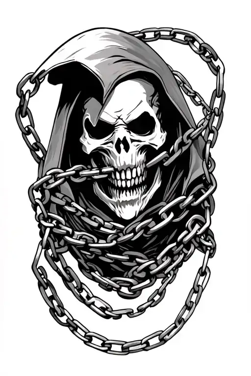 Reaper With Chains Wrapping Him