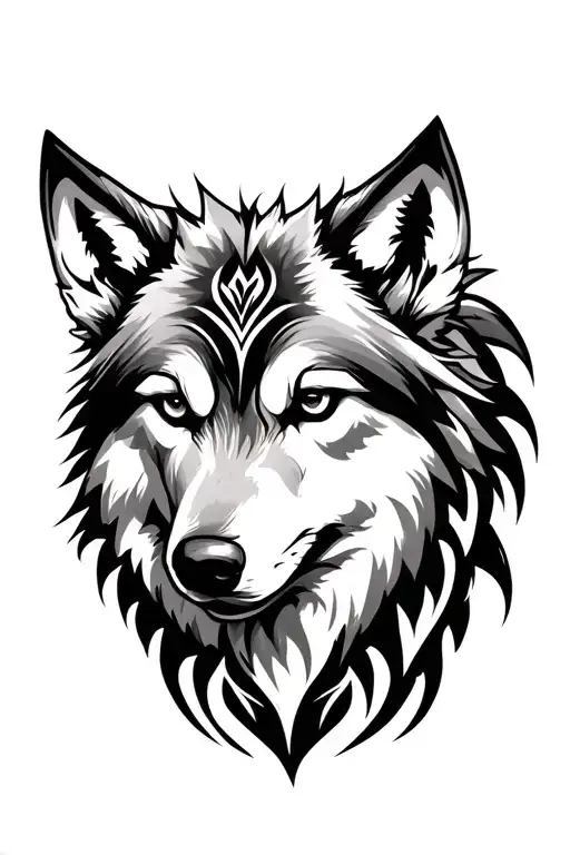 Wolf And Tribal