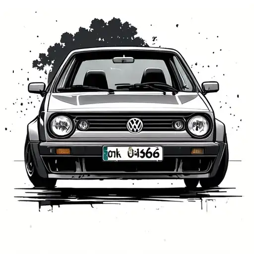 Modified Vw Golf Mk2 Outline