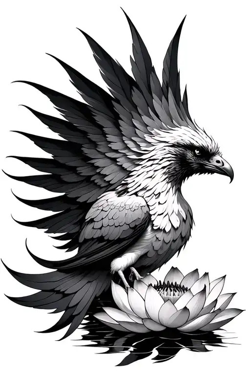 Pheonix Emerging From A Lotus