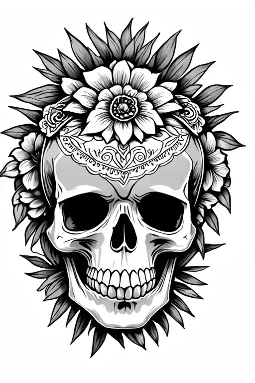 Mexi Skull Cali Design