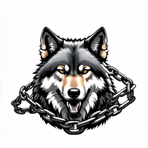 Wolf In Chains Wrapped