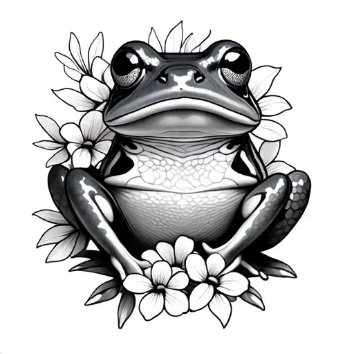 Mandala Frog With Flowers