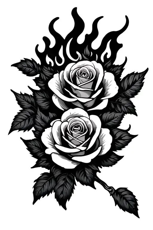 Fire And Roses Intertwined