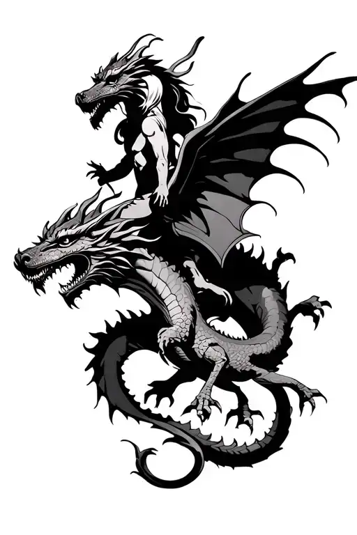 A Person On The Back Of A Dragon Flying