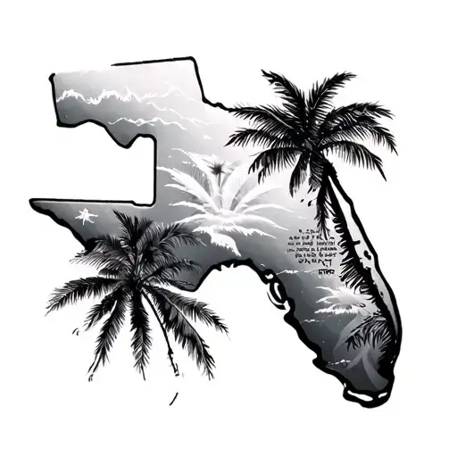 Texas And Florida Coastline