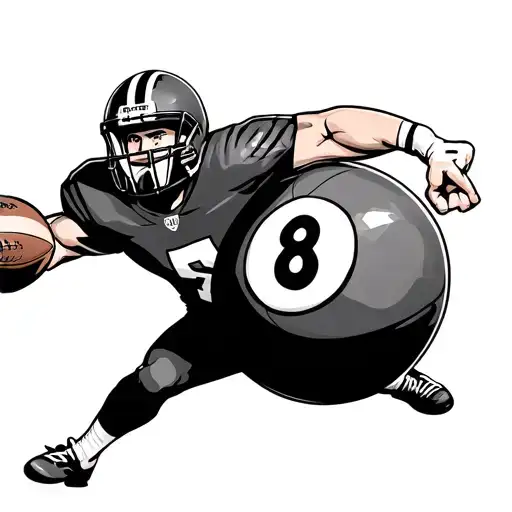 Football Guy Number 8 Ball
