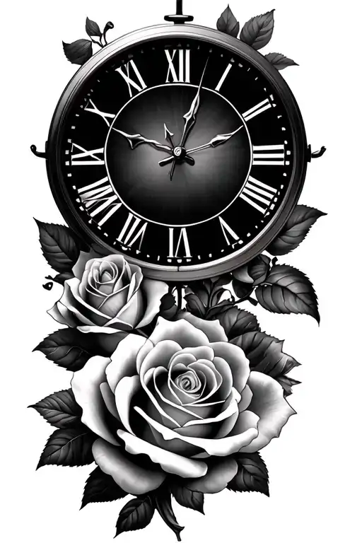 Roses Clock Face Incorporated