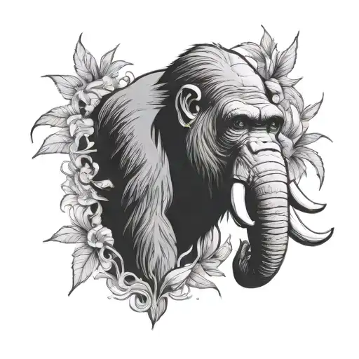 Gorilla Holdung A Elephant