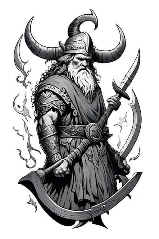 Viking Son And Father