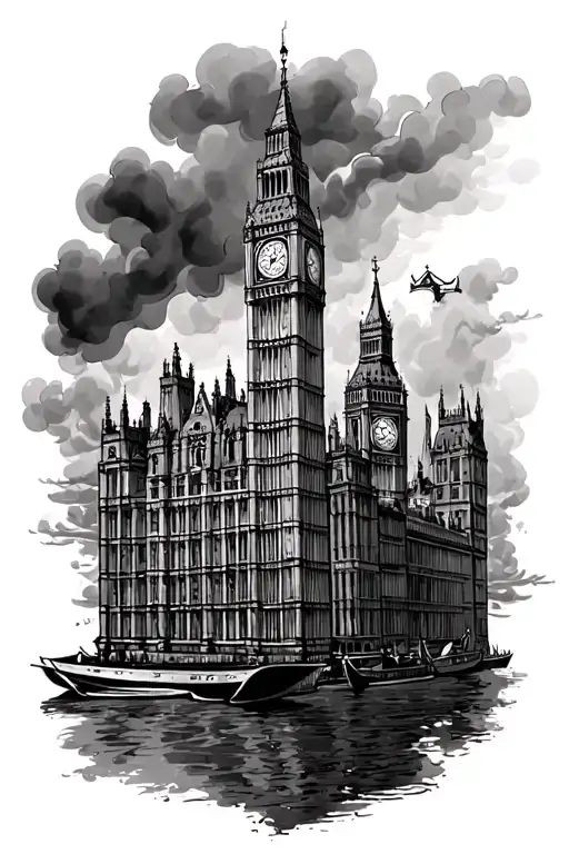 Victorian London Gothic Skyline Made