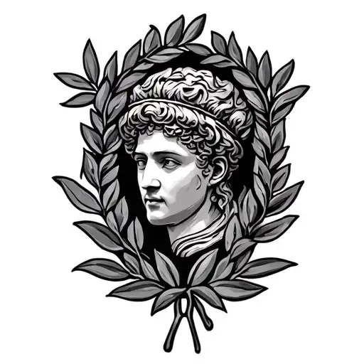 Roman Date Of Birth With Laurel Wreath