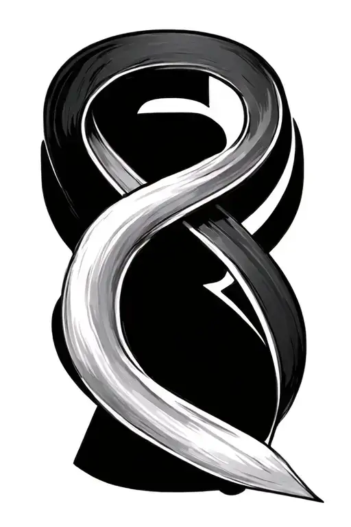 Breast Cancer Ribbon Intertwined With Letter R