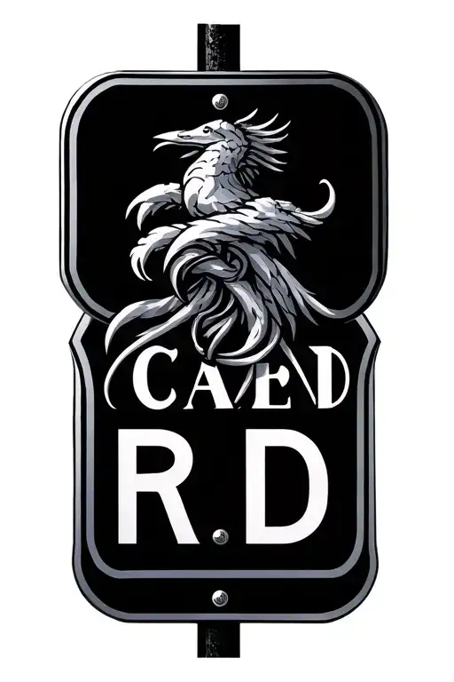 Caen Rd Street Sign Intertwined