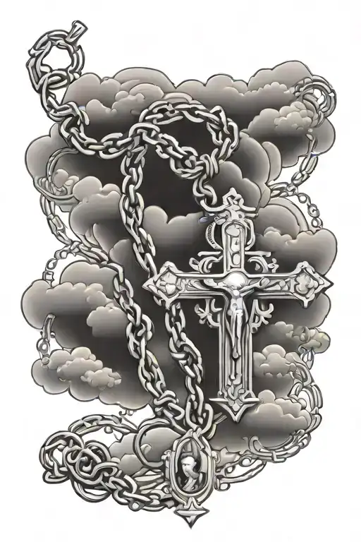 Rivera Clouds Surrounding Rosary Wrapped