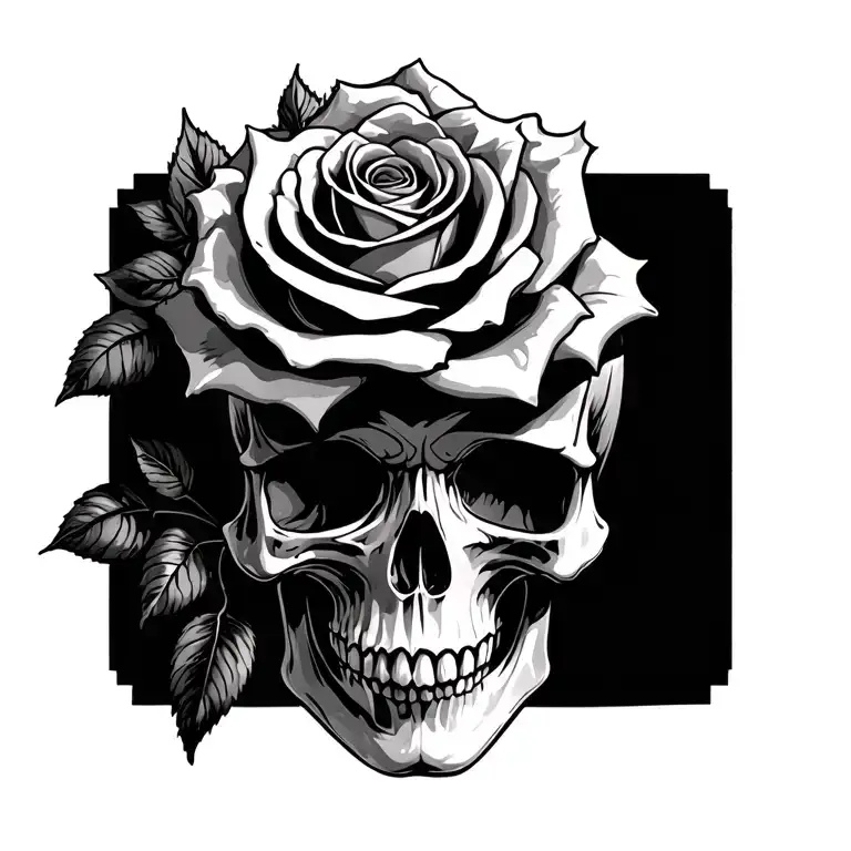 Skull And Rose Coming