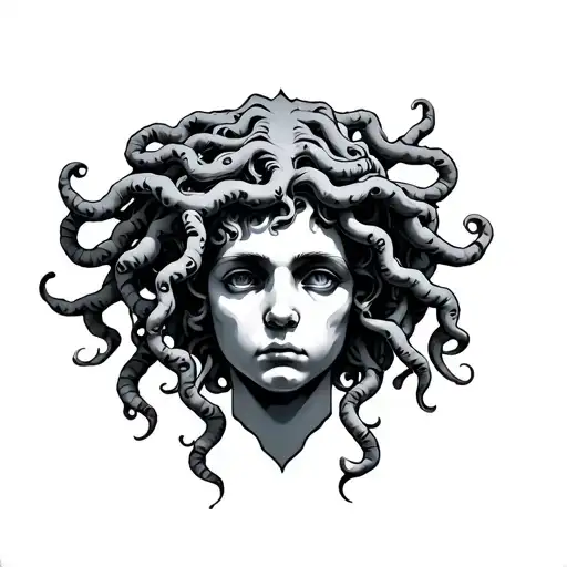 Medusa Head Tattoo Holding