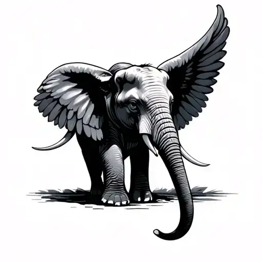 Elephantooking Aesthetic And Athletic With For Example Wings