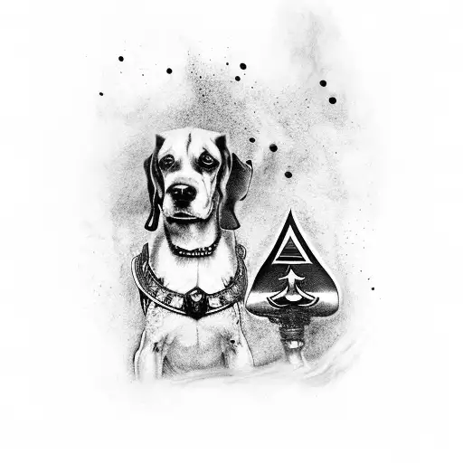 Ace Of Spades With A Hound Dog