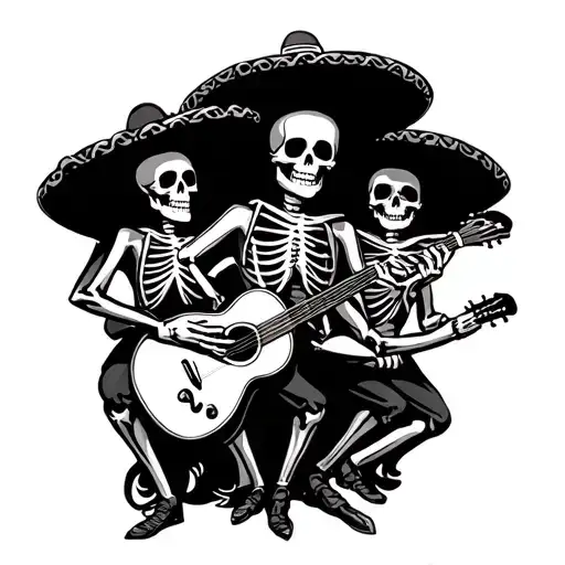Skeleton Mariachi Band