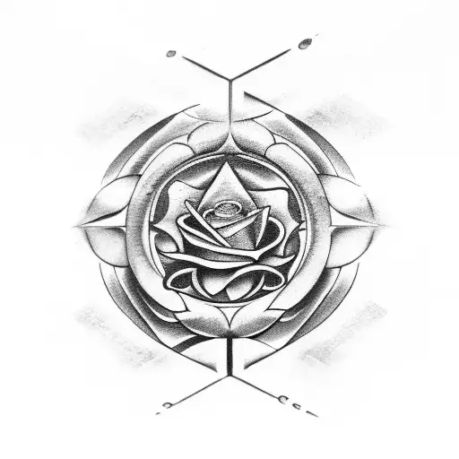 Aquarius Symbol And Roses