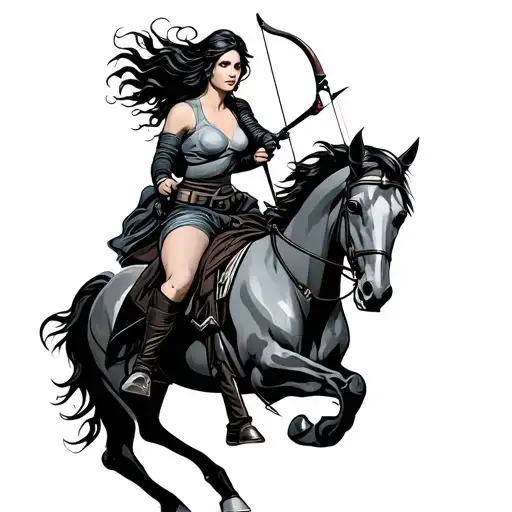 Female Sagittarius Archer Riding