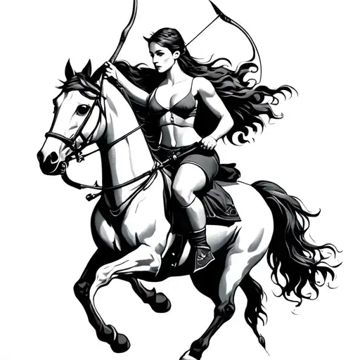 Female Sagittarius Archer Riding