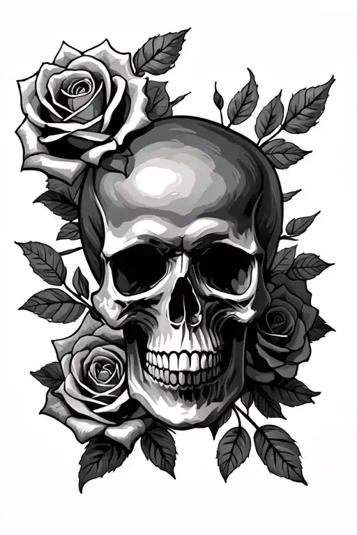 Skull And Roses