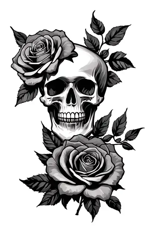 Skull And Roses Forearm