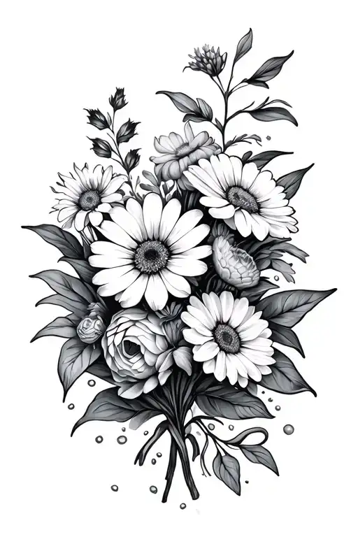 August September October Birth Flower Bouquet