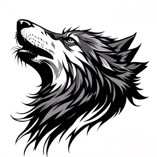 Tribal Wolf Howling