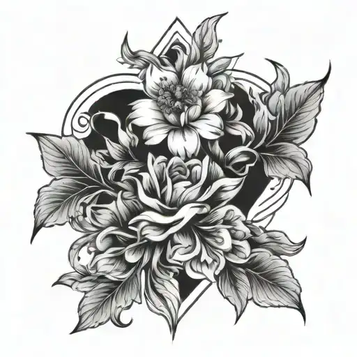 Chest Shoulder Floral Unique