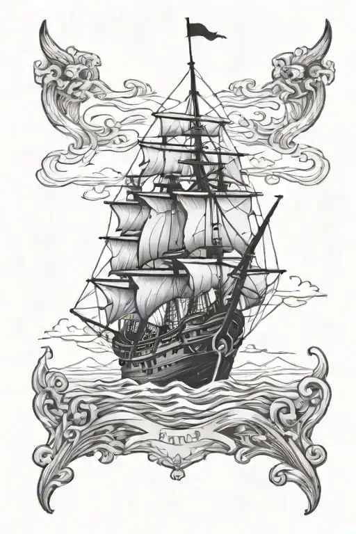 Black Pearl Ship From Pirates Of The Caribbean