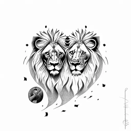 Lion And Virgin Embraced